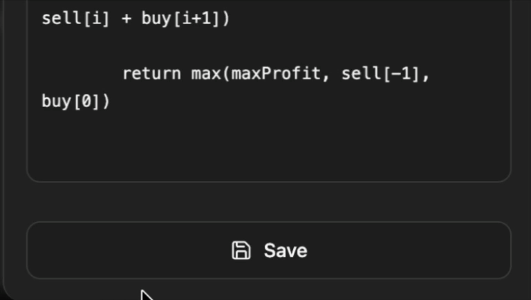 Save button animation